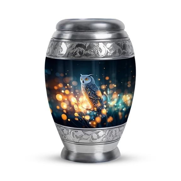 Owl Cremation Urns For Adult Brother, Blue Keepsake Memorial Urn For Mom Ashes, Decorative Small Urns For Adult Male And Female, Blue Urn For Husband And Wife Ashes Size, 3 Inch