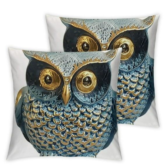 Owl Decor Home Décor Accents Small Decor Items for Shelf Owl Figurines Home Decor Owl Decorations for Home, Office, Gifts for Owl Lover (Blue)