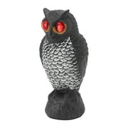 Owl Decoy,Plastic Owls to Scare Birds Away,Fake Keep Away,Garden Squirrels,Owl Scarecrows for Bird Control,Bird Deterrent with Red Eyes Garden Yard OutdoorCartoon Flaky Small Owl