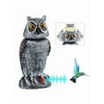 thumbnail image 1 of Owl Decoy With Rotating Head, Natural Owl Scarecrow With Frightening Sound To Keep Birds Away, 1 of 7