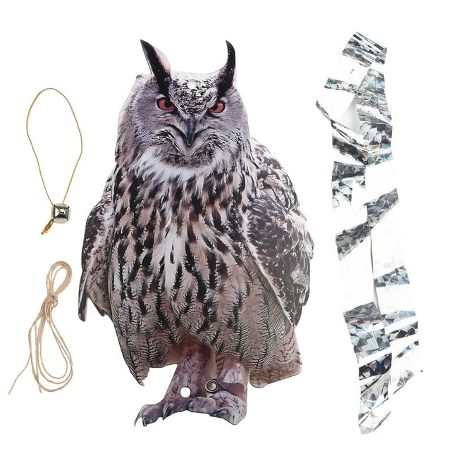 Owl Decoy to Scare Birds Away Scarecrow, Fake Owl Statue for Home