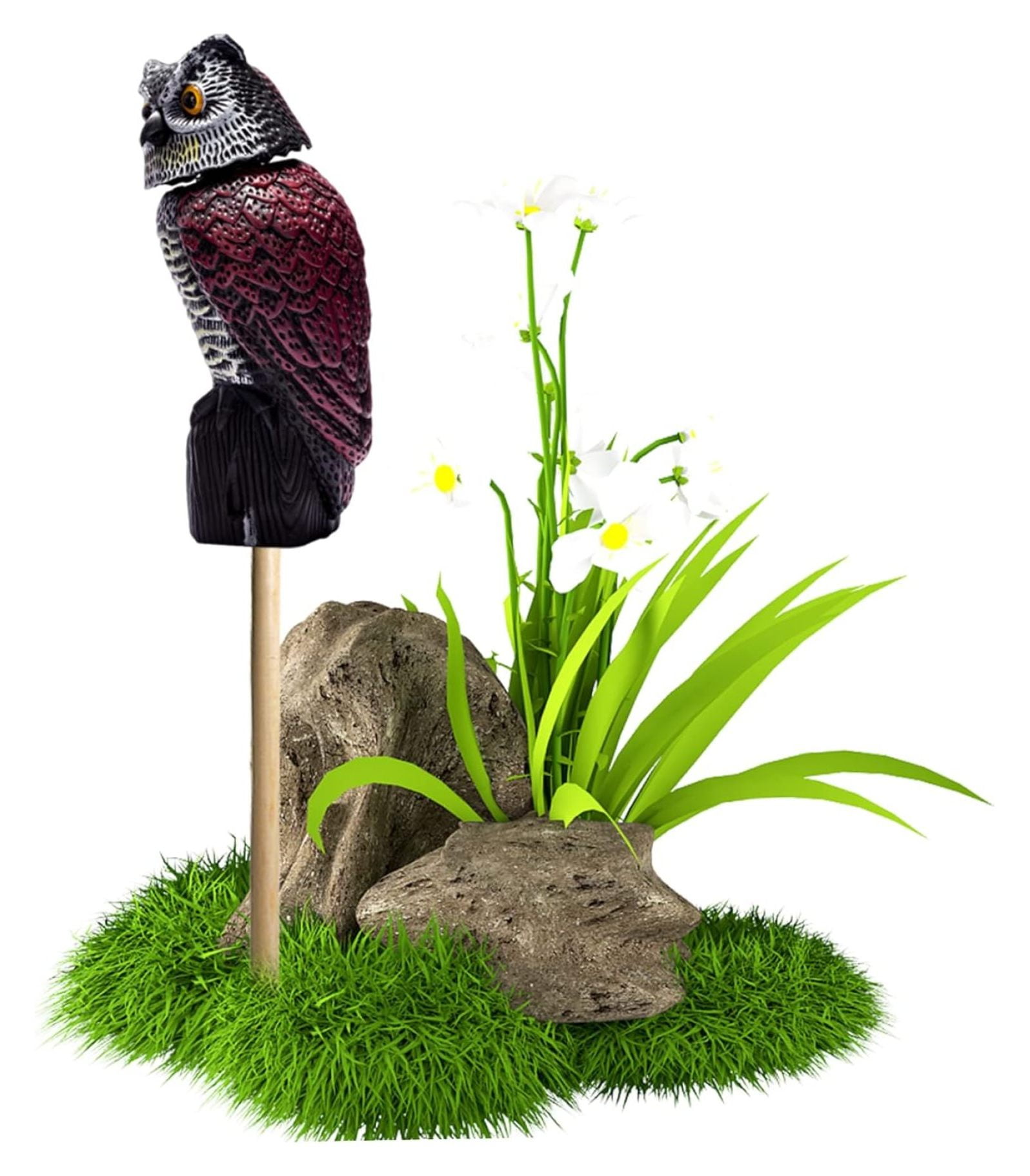 Owl Decoys to Scare Away Owl Decoy Fake Owl Garden Owl Ornament with