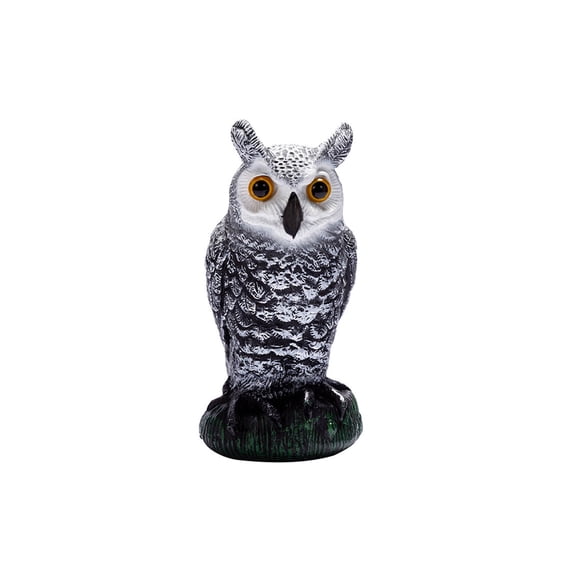 Owl Decoys to Scare Birds Away, Fake Owl Realistic Bird Figurine, Cute Sculpture Home Decor for Living Room Bookshelf Desk Garden Outdoor