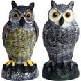 thumbnail image 1 of Owl Decoys to Scare Birds Away Plastic Owls Statue for Garden & Outdoors by Galashield, 2 Pack, 1 of 8