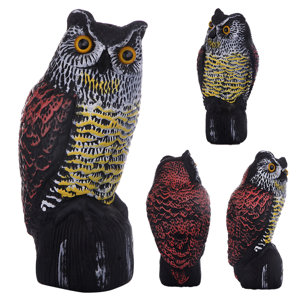 Owl Decoys to Scare Birds Away with 360 Rotate Head, Scarecrow Owl Decoy Statue Realistic Scary