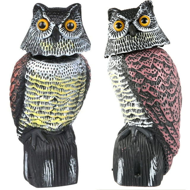 Owl Decoys to Scare Birds Squirrels Away,Owls to Frighten Birds Pest