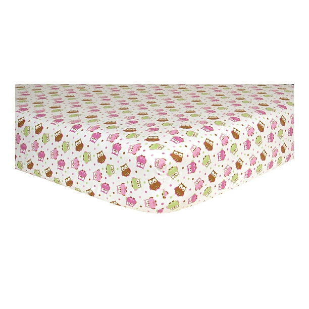 Owl Deluxe Flannel Fitted Crib Sheet