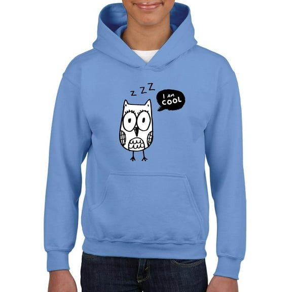 Owl Doodle I Am Cool Hoodie Juniors -Image by Shutterstock,  Small