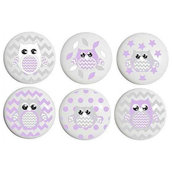 Owl Drawer PullsOwl Ceramic Drawer Knobs, 6 Set