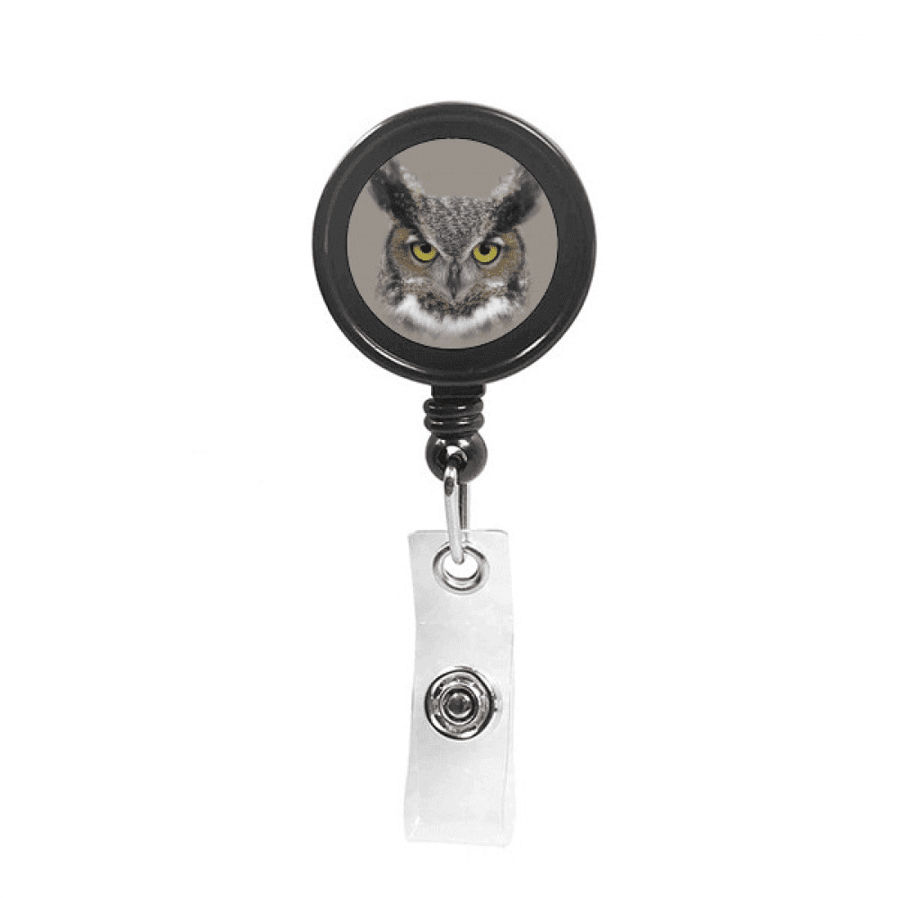 Owl Eyes Pupil Night Art Deco  Fashion Retractable Keychain Badge Holder ID Badge