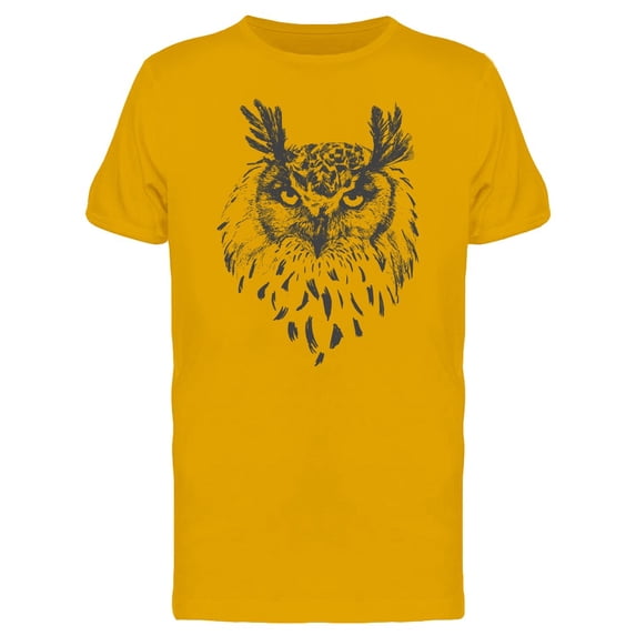 Owl Face Vintage T-Shirt Men -Image by Shutterstock, Male XX-Large