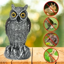 Owl Fake Decoy Statue,Nature Enemy Scarecrow Plastic Owl Statues,Owl Scare Birds Away Pigeon,Birds from Gardens and Patios, Owl Bird Deterrents, for Gardens Outside Yard and Rooftops