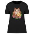 thumbnail image 1 of Owl Family With Purple Flowers T-Shirt Women -Image by Shutterstock, Female Small, 1 of 2