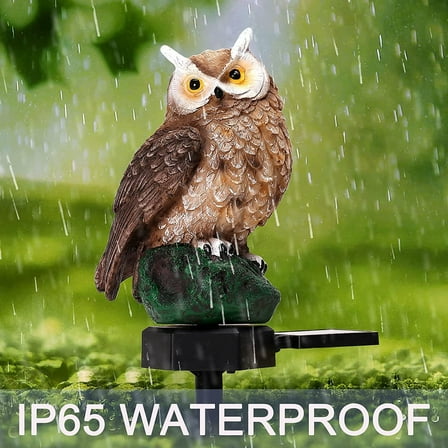 Owl Figure Solar LED Lights,Owl Solar Garden Stake Light,Waterproof Warm White LED Light for Garden,Patio,Yard,Lawn,Walkway Decoration