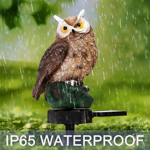Owl Figure Solar LED Lights,Owl Solar Garden Stake Light,Waterproof Warm White LED Light for Garden,Patio,Yard,Lawn,Walkway Decoration