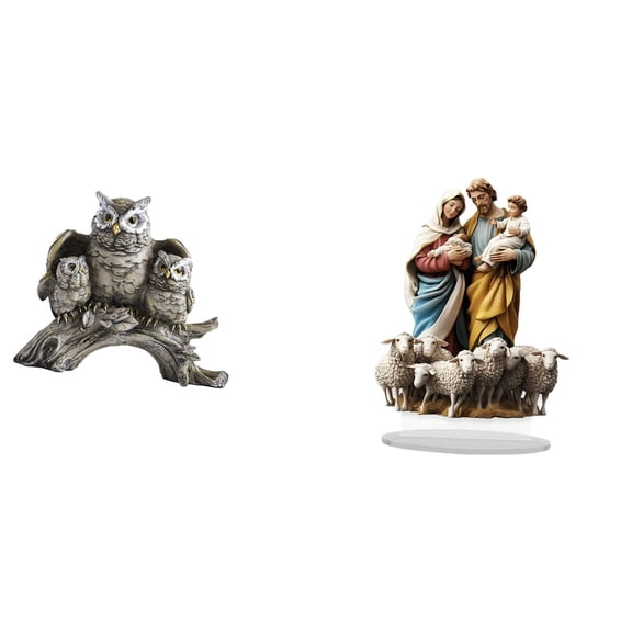 Owl Figurines Artificial Animal Crafts Table Sign Unique Acrylic Ornament for Home Fireplace Desktop Decoration