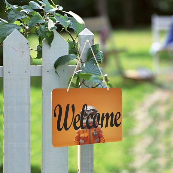 Owl Firemen Welcome Sign for Front Door Porch Wreath Door Sign Home Decoration Rustic Farmhouse Style