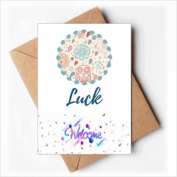 Owl Flower Flower Paint Welcome Back Greeting Cards Envelopes Blank