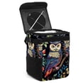 thumbnail image 1 of Owl Foldable Car Trash Bin with Lid, Leak-Proof Mini Trash Can for Car with Hanging Storage Bag, 1 of 6