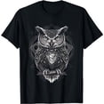 thumbnail image 1 of Owl Geometry Graphic Tees Men Women Boys Girls T-Shirt, 1 of 5