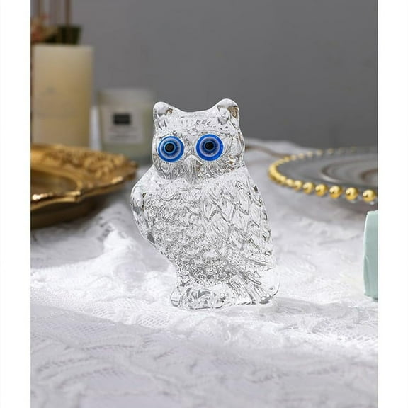 Owl Gifts Crystal Figurines Collectible Paperweight Clear Owl Gifts for Women, Owl Decor for Home Birthday for Owl Lovers