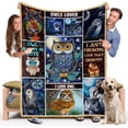 thumbnail image 1 of Owl Gifts for Women, Owl Decor Blanket Fleece Soft Cozy Throw Blanket for Couch Bed Living Room, Lightweight Flannel Plush Warm Travel Throws and Blankets for Sofa 60x80 Inches, 1 of 6
