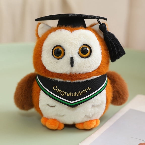 Owl Graduationtuffed Animal, Realistic Owl Graduation Plushies Toy with Cap, Diploma andash -oft, Cuddly Congratulationstuffed Owls Gift for 2026 Graduates andtudents 6.3 Inch