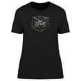 thumbnail image 1 of Owl Graphic On Black T-Shirt Women -Image by Shutterstock, Female Medium, 1 of 2