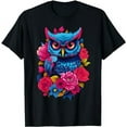 thumbnail image 1 of Owl Graphic Tee For Women Teens Girls T-Shirt, 1 of 5