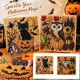 thumbnail image 1 of Owl & Halloween Hanging Ornament Set - Sparkling Diamond Painting Kit, A, 1 of 5