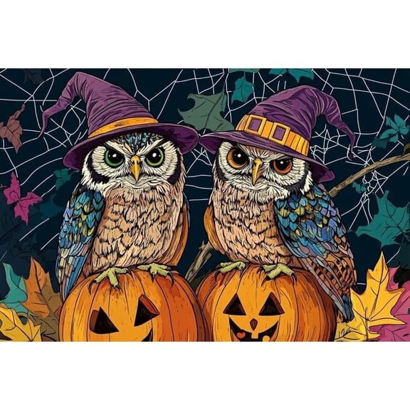 Owl Halloween Puzzles for Adults 1000 Pieces, Impossible Hard Difficult Challenging Jigsaw