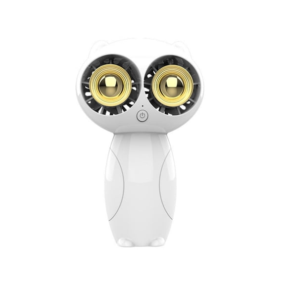 Owl Handheld Fan, USB Rechargeable Mini Fan with Digital Display, 3 Speed Settings, Compact Personal Fan for Travel, Office, Outdoor Activities, Ultra Quiet and Powerful