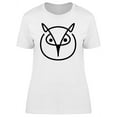 thumbnail image 1 of Owl Head With Black Lines T-Shirt Women -Image by Shutterstock, Female XX-Large, 1 of 2