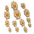 thumbnail image 1 of Owl Holding Heart Wood Mini Charms Shapes DIY Craft Jewelry - No Hole - 12mm (26pcs), 1 of 7