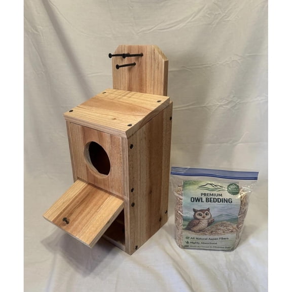 Owl House-Wooden Owl Box Owl Houses for Outdoors Solid Cedar Barn Owl Nesting