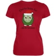 thumbnail image 1 of Owl I'll Be Home For Christmas Juniors Soft T Shirt Red X-LG, 1 of 1