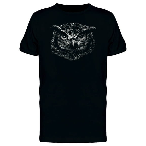 Owl Image On A Black . T-Shirt Men -Image by Shutterstock, Male x-Large