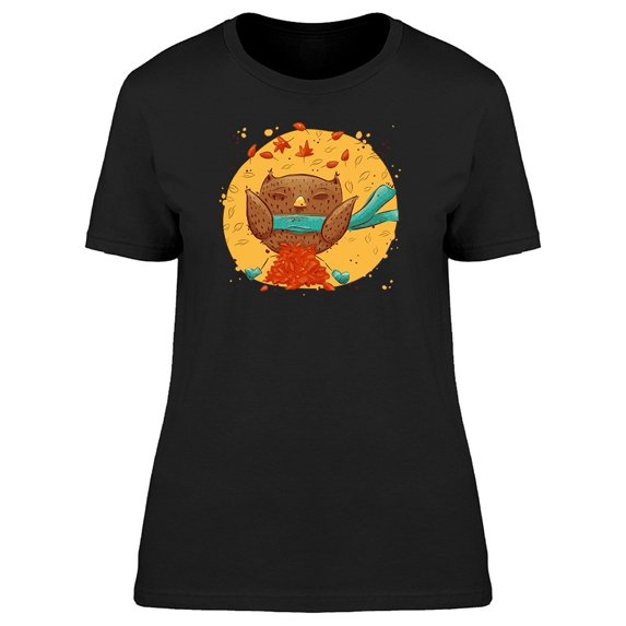 Owl In Autumn Landscape Tee Women's -Image by Shutterstock