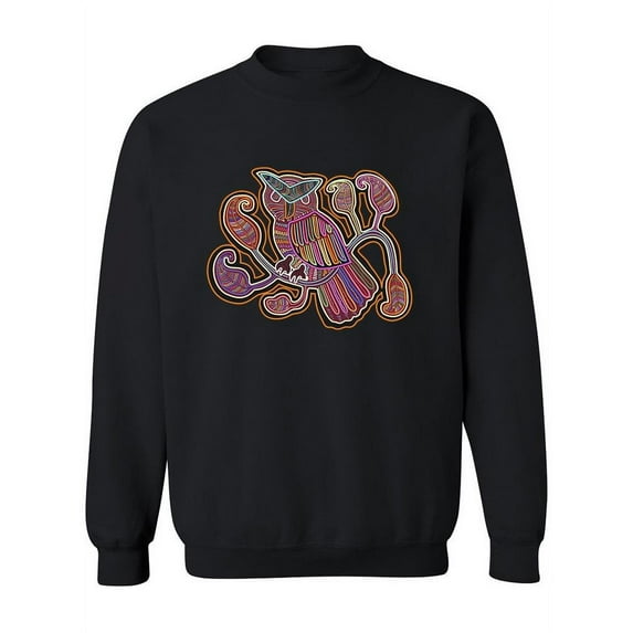 Owl In Colorful Style Sweatshirt Women -Image by Shutterstock, Female 4X-Large
