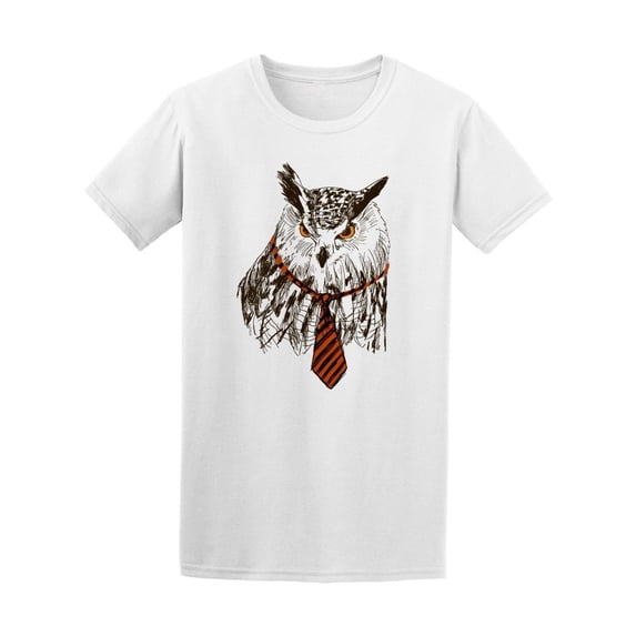 Owl In Tie Sketch Tee Men's -Image by Shutterstock