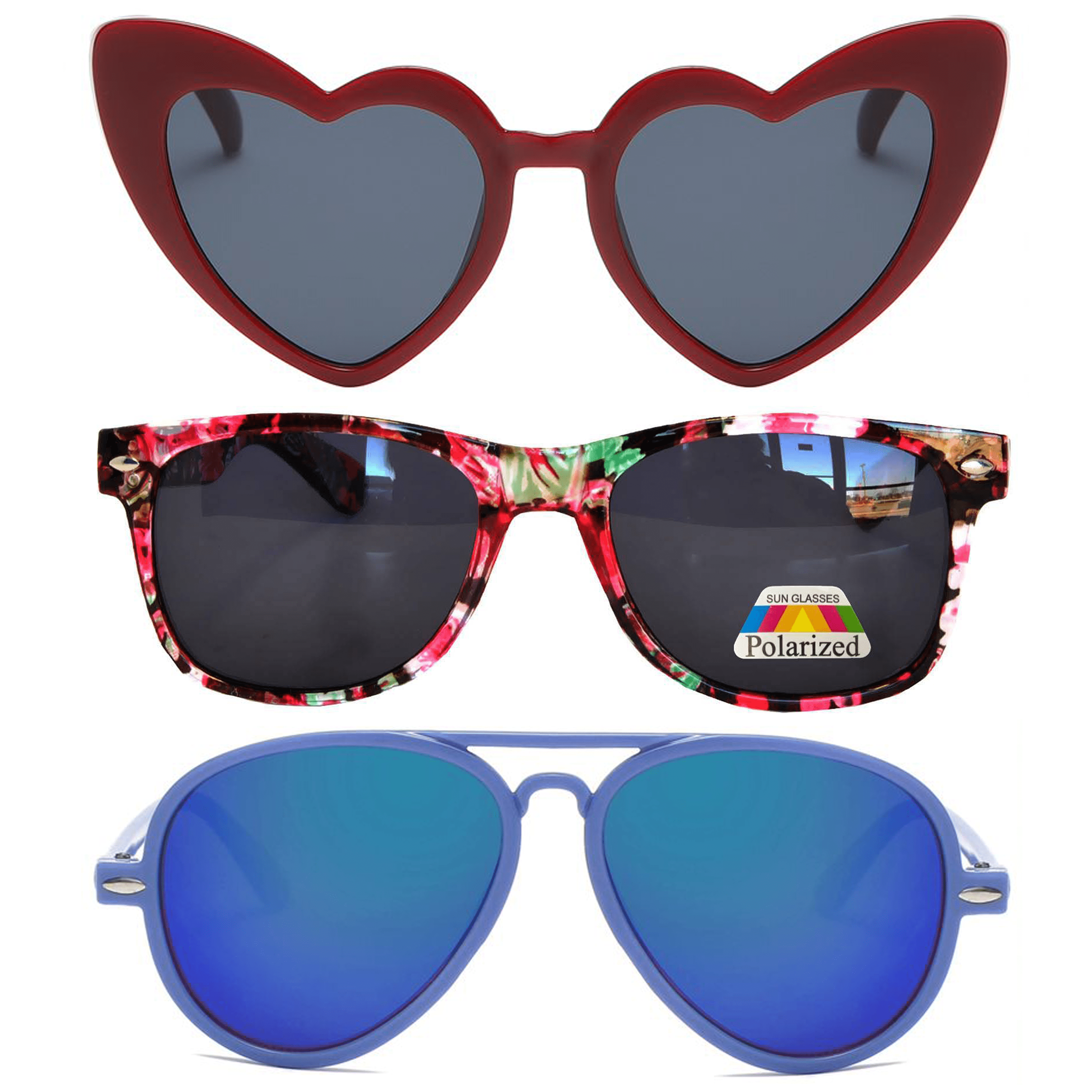 3 Pack Plastic Sunglasses, UV Protection, Polarized, Retro Style MEETSUN Polarized Sunglasses for Women Men Classic Jamaica  main image 3