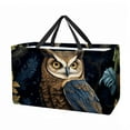 thumbnail image 1 of Owl Large Capacity Reusable Foldable Oxford Cloth Grocery Baskets - Multipurpose Storage Basket and Decorative Box, 1 of 7
