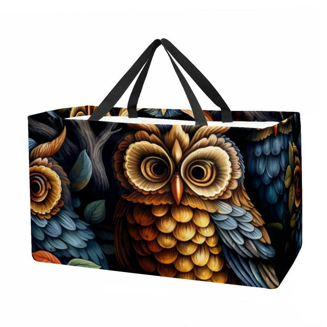 Owl Large Capacity Reusable Foldable Oxford Cloth Toy Basket - Beach ...