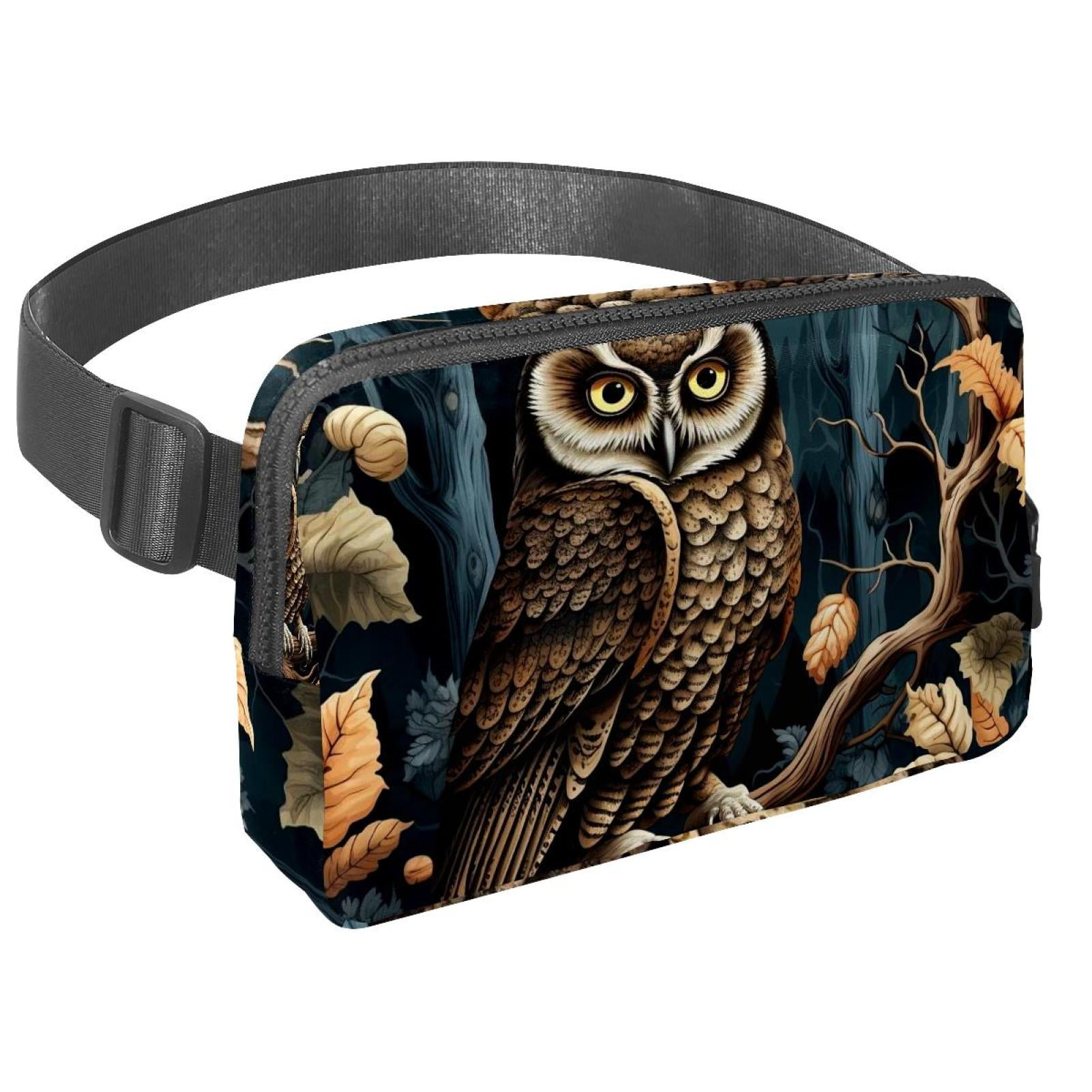 Owl Lightweight, Adjustable Waist Pack Crossbody Bag Running Belt with Extension Strap - Unisex
