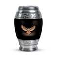 thumbnail image 1 of Owl Little Funeral Urns For Male, Memorial Cremation Urn For Ashes For Women And Man, Flowers Small Urn For Mom And Dad, Black Decorative Urns For Human Ashes For Adults 3 Inch, 1 of 7