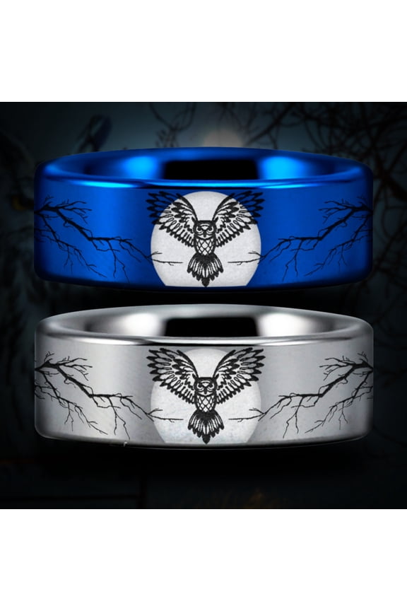 Owl Lovers Tungsten Carbide Ring