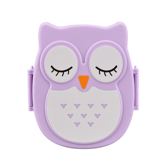 Owl Lunch Box Food Container Storage Box Portable Bento Box Purple