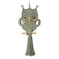 thumbnail image 1 of Owl Macrame Tapestry, Wall Hanger Woven Wall Hanging Long Tassel Woven Bohemian Tapestry for Living Room Apartment Decoration Green, 1 of 8
