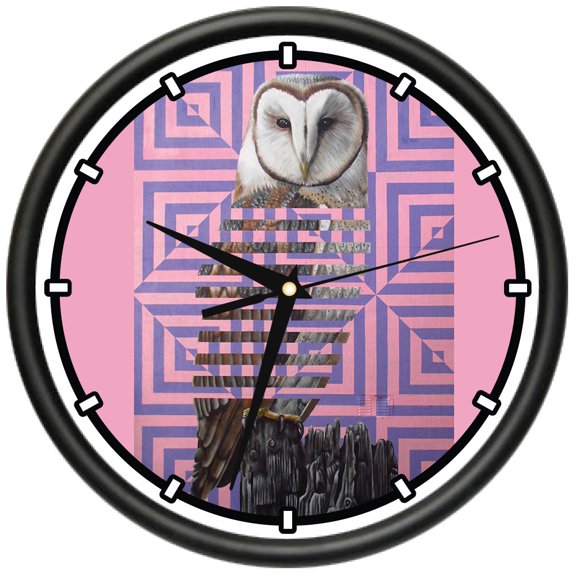 Owl Maze Design Wall Clock | Precision Quartz Movement | Décor For School Class Office Bedroom Decoration