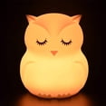 thumbnail image 1 of Owl Night Light for Kids, Rechargeable Silicone Baby Night Light with Remote Control and Auto Power Off, Timer, Touch Sensor, 9 Color Changing, 1 of 5